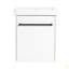 Meuble-lavabo flottant mural 18 po avec lavabo en céramique et porte d'armoire à fermeture en douceur, pour petite salle de bain-126528306