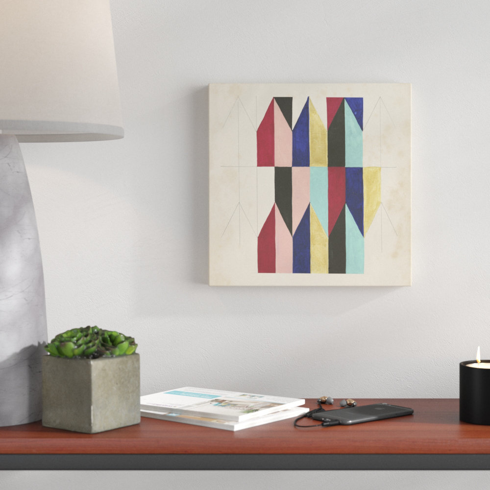 'Geometric Pattern Play V' Graphic Art on Canvas George Oliver 