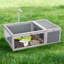 Pavillon de tortue gris - Résidence amovible avec plateau et plateau gris, l 22,6 po x l 24,6 po