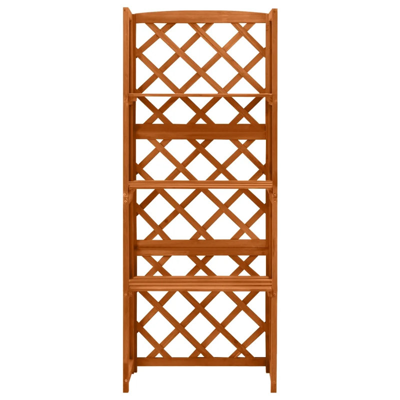 Miacomet 140cm H x 55cm W Solid Fir Wood Lattice Panel Trellis, Brown