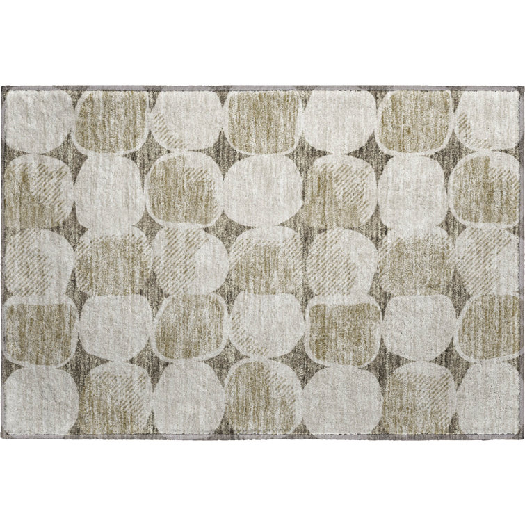 Premium Machine Washable Prisco Taupe Rug