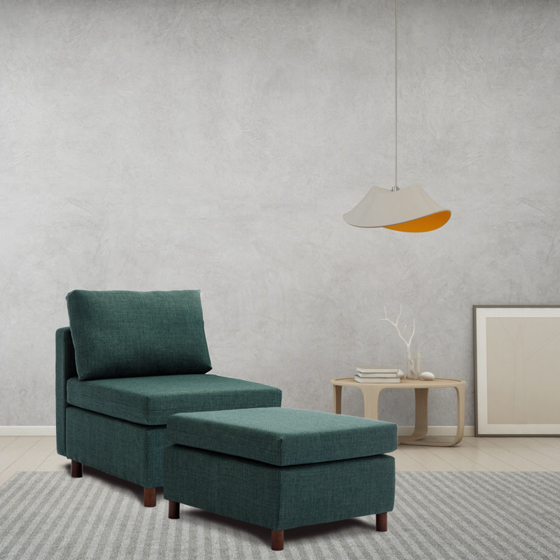 Fauteuil d'appoint sans accoudoirs Modern, Vert