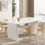 Table de salle à manger rectangulaire avec plateau en bois d'ingénierie L 62,99 po x l 31,5 po Johen-1588811183