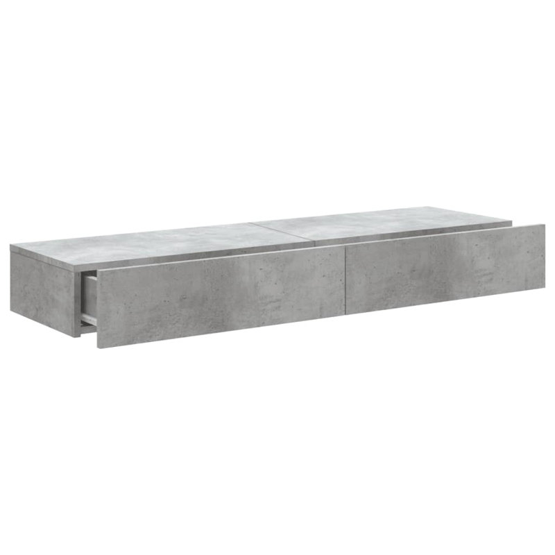 Brielynn TV Cabinets with LED Lights Media Unit, Concrete Grey