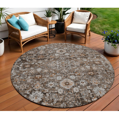 Tapis oriental rond 8 po