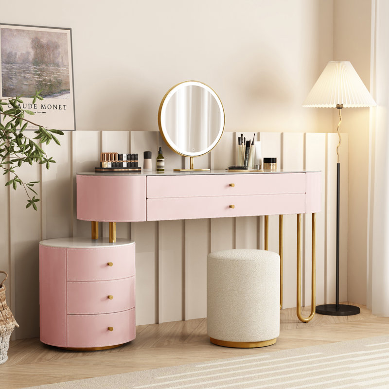 Meubles-lavabos, Rose/Or