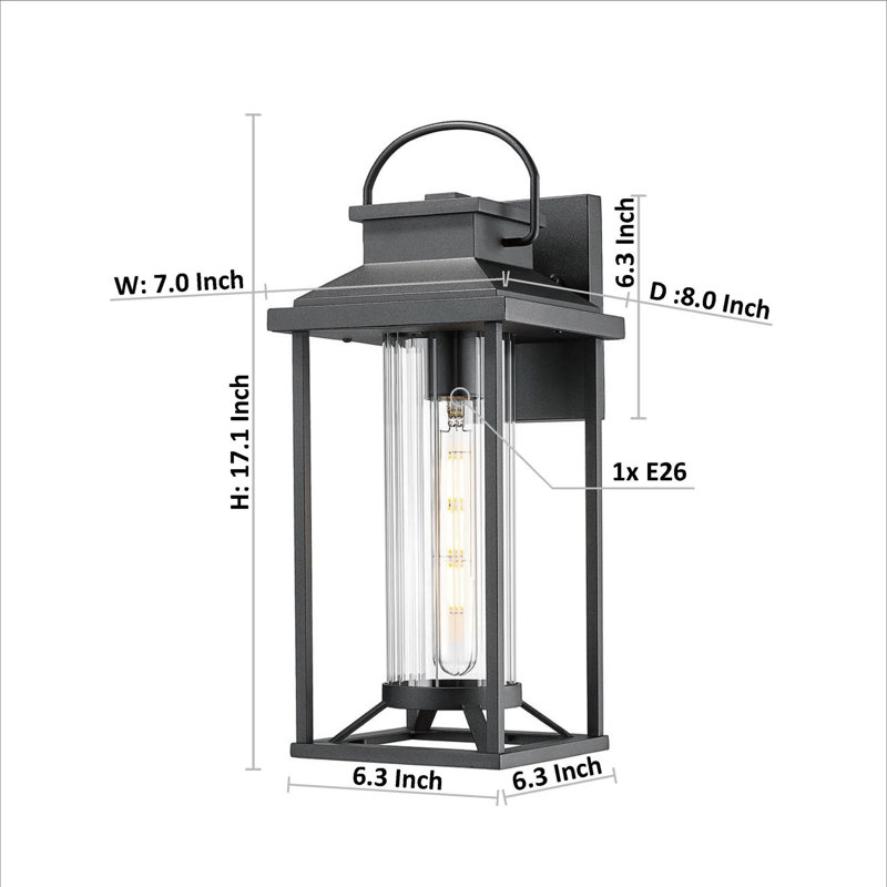 Outdoor Porch Lights, Textured Black Exterior Lighting Fixtures Wall Mount, Modern Outdoor Wall Sconce Lantern for House, Front Porch, Anti-Rust Waterproof Outdoor Garage Lights for Coach (2 pack)