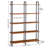 47'' W Freestanding Wood Bookshelf with Metal Frame, Large Open Shelves for Storage-88236084