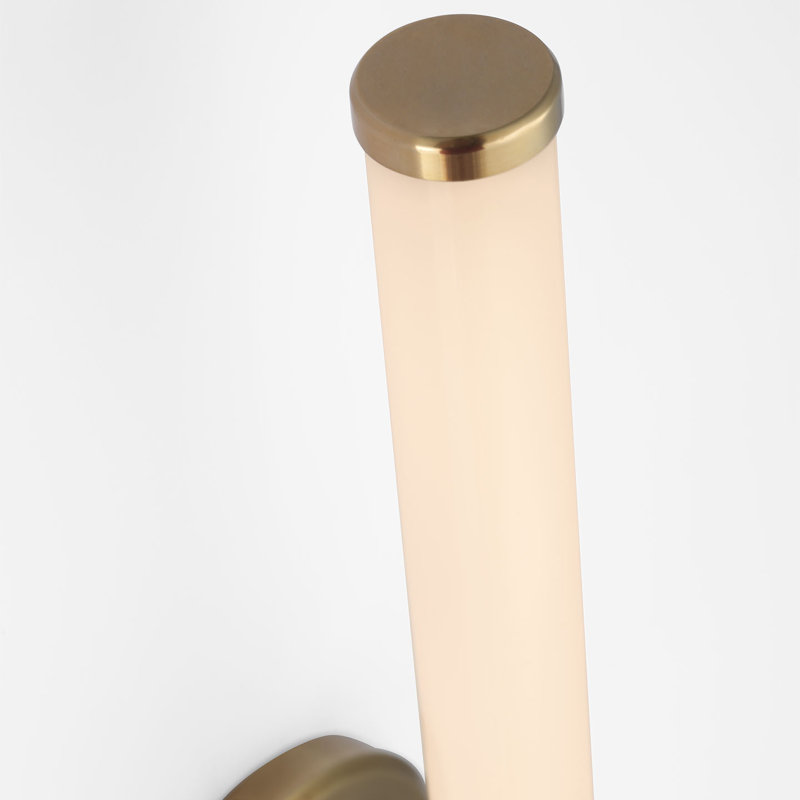 Ralph Lauren Barrett 21" Up and Down Bath Light with White Glass, Natural Brass