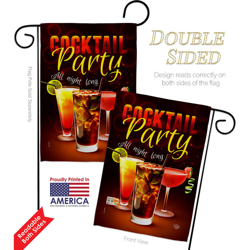 Double Sided 18.5'' H x 13'' W Polyester Flag Set