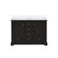 Meuble-lavabo double avec comptoir en quartz blanc-541901817