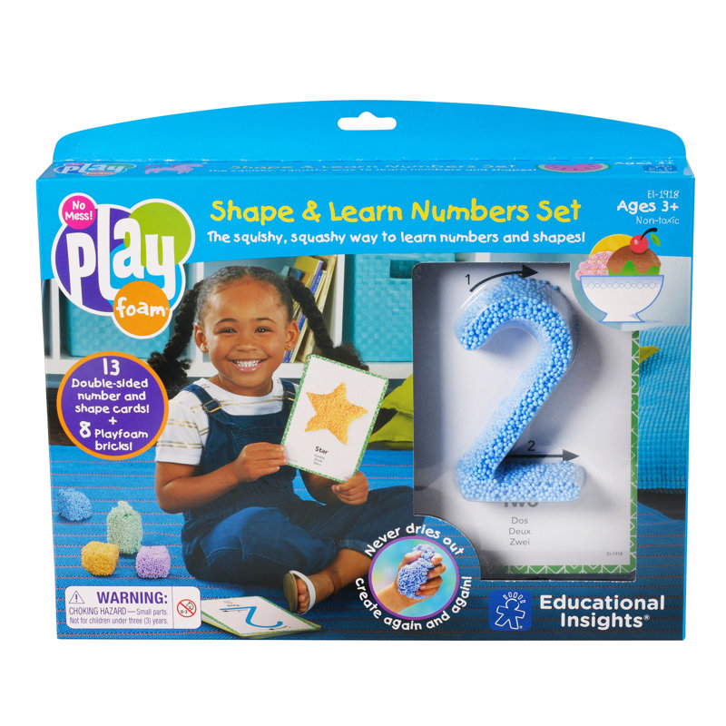 PlayFoam 21 Piece Shape and Learn Number Set