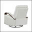 Fauteuil inclinable pivotant avec revêtement en similicuir et accoudoirs en bois d'hévéa massif pour un confort et un style luxueux-2058539355