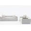 Ensemble 2 pièces gris - Canapé 3 places avec assise rembourrée épaisse et table d'appoint en tissu bouclé pour la maison, canapés gris