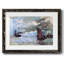 Seascape par Monet - impression encadrée rustique avec tableau mat-405508686-405508673
