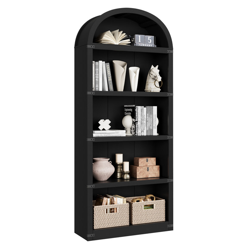 182 H x 76 W Bookcase, 182 cm H x 76 cm W x 30 cm D x, Black