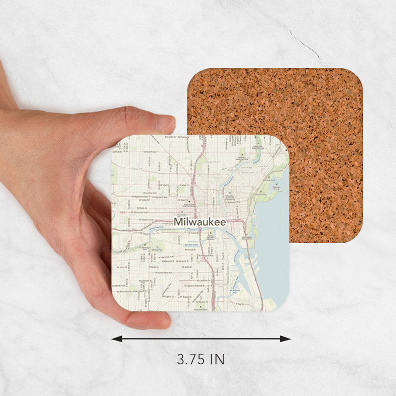 Sous-verre carte des États-Unis, Milwaukee