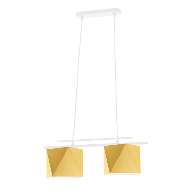 Dendall 2 - Light Kitchen Island Pendant, Yellow, White