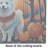 American Eskimo Fall Glass Cutting Board Large