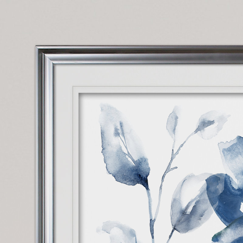 Translucent Blues II - reproduction de cadre photo sur papier, Argent, H 30 po x l 40 po x P 1,5 po