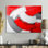 «Red and Gray Kinetic Energy I - Minimalisme», art mural en métal, impression moderne sur métal