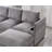 Upholstered Couch, Sectional Sofa with Deep Seating and Movable Ottomans