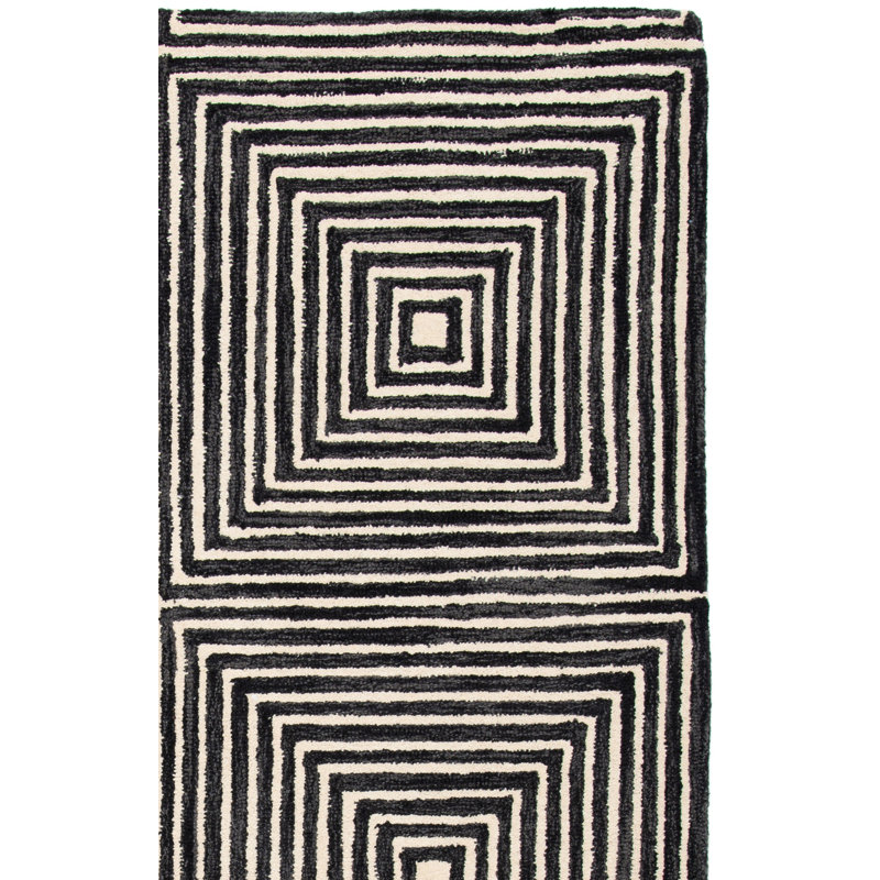 Tapis noir / beige Swansea Metro 454, Rectangle 2 pi x 3 pi