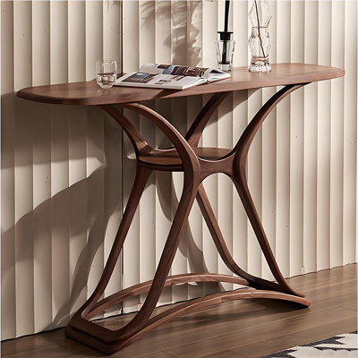 Table de véranda moderne et simple en bois.