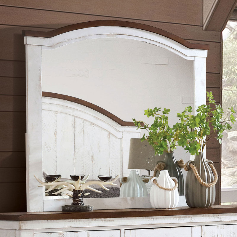 Allouette Wood Flat Wall Mirror
