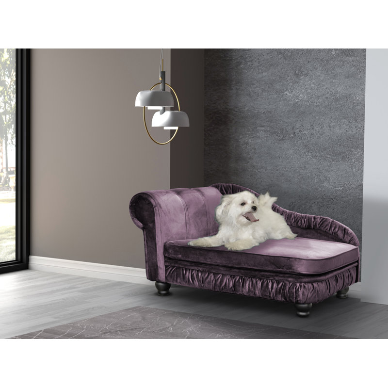 Alana Polyester Pet Bed, Purple