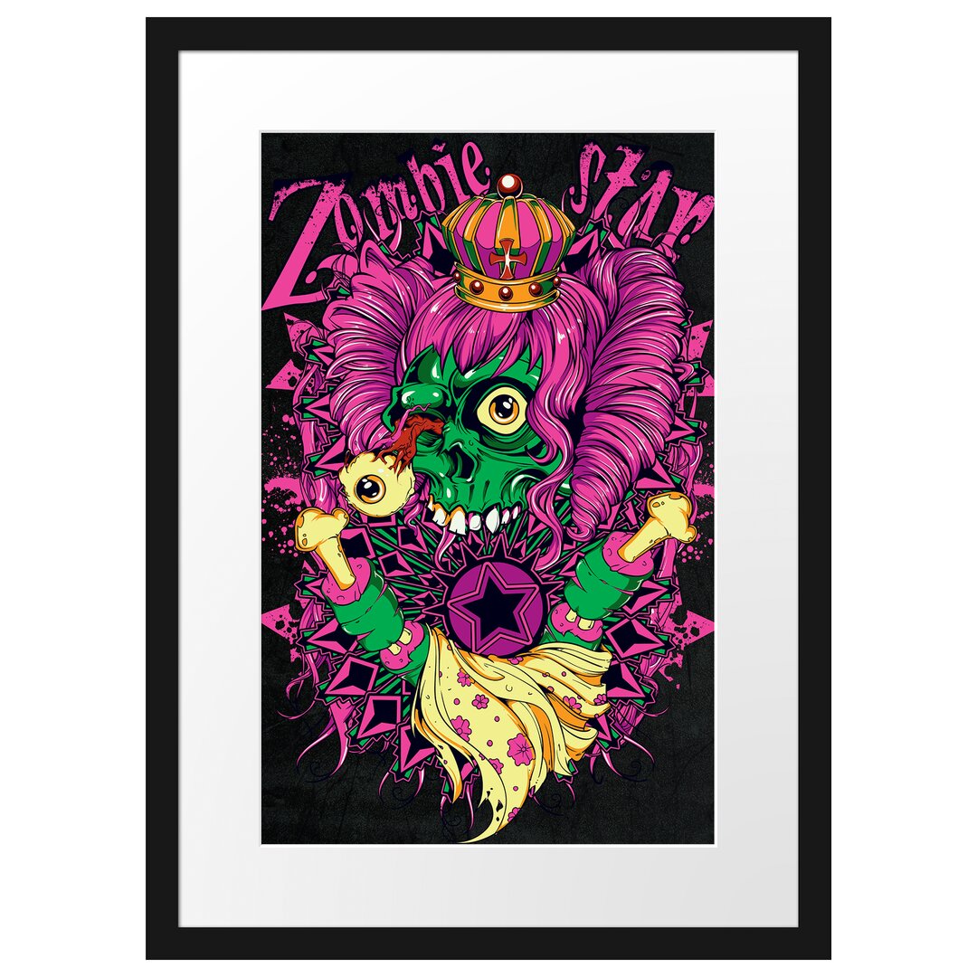 Gerahmtes Poster Lsd-Zombie Black