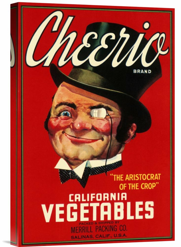 Global Gallery Cheerio Brand California Vegetables On Canvas by