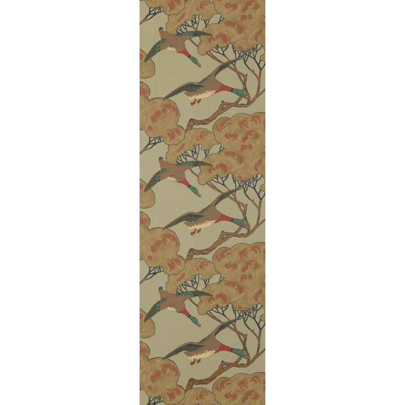 32.83' L x 20.46" W Smooth Wallpaper Roll, Sky/Moss