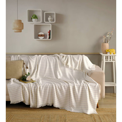 Kafthan  - 53% Turkish Cotton and 47% Rayon Derived from Bamboo Soft & Breathable Coverlet