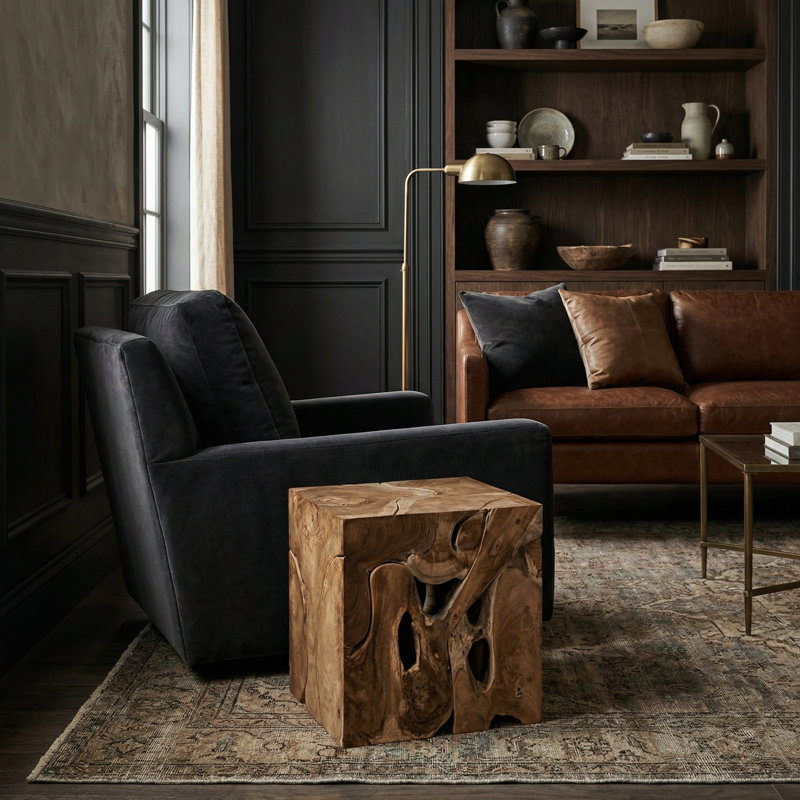 Vert Solid Wood End Table