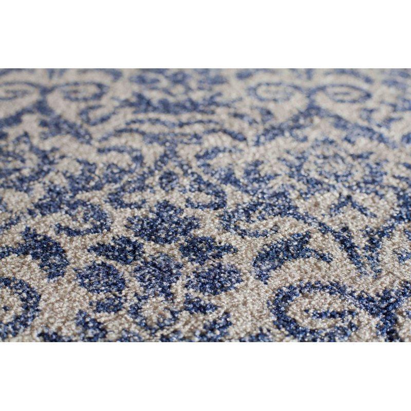 Grady Ikat Blue Area Rug, Rectangle 2' x 3'