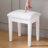 Vanity Stool Makeup Bench Dressing Stool with Cushion and Solid Legs,White