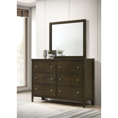 Commode 6 tiroirs avec miroir