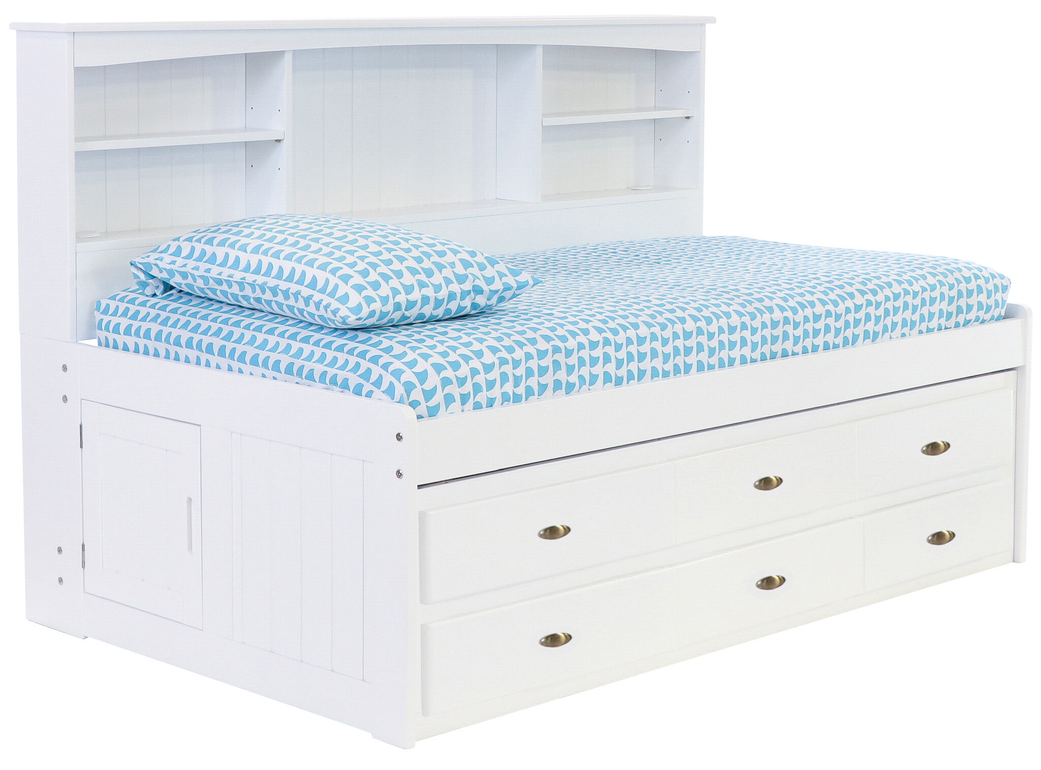 Viv + Rae Beckford 6 Drawer Solid Wood Bed with Bookcase & Reviews ...