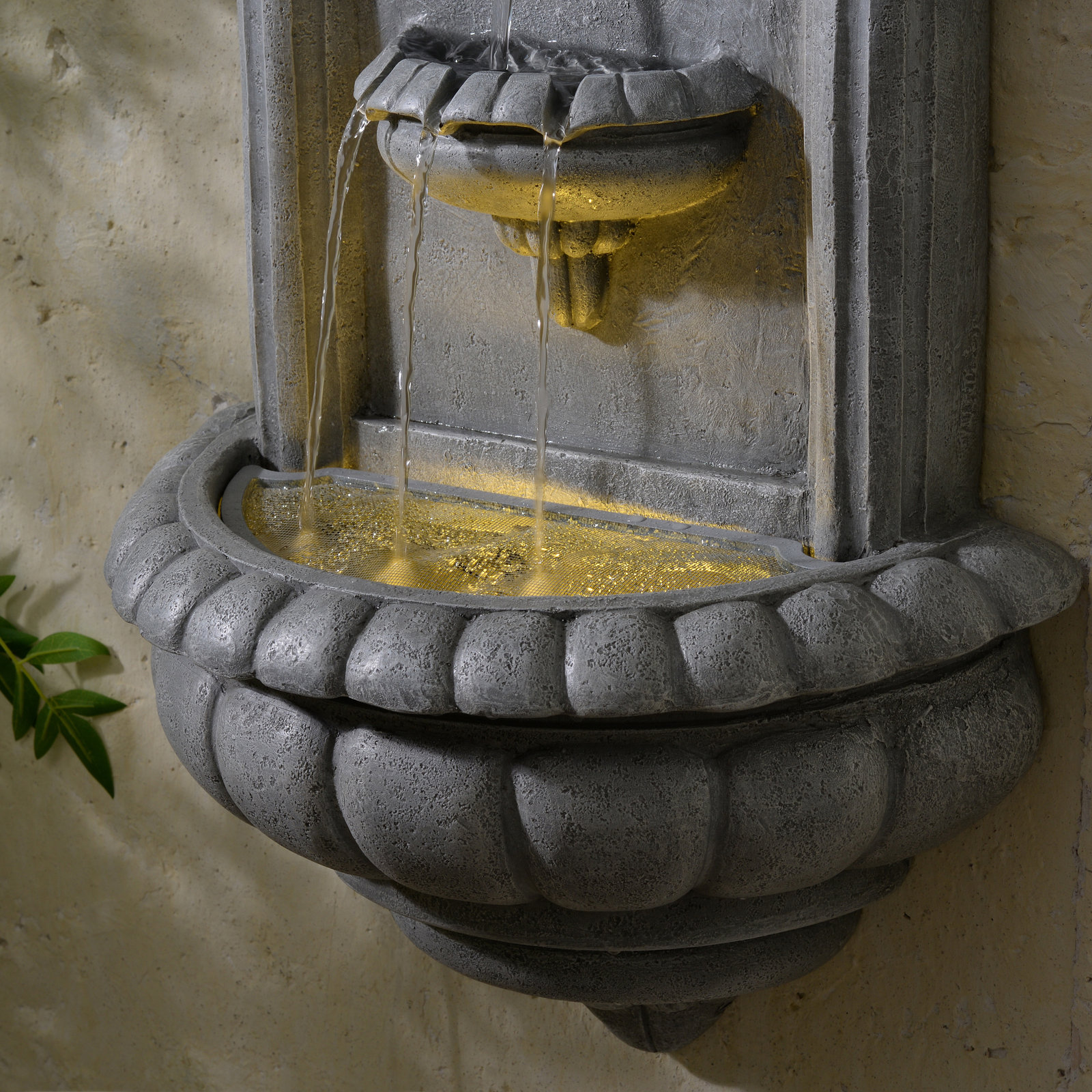 Jowett Tiered Fountain with Pump, Natural Stone