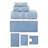 Buariki Collection 100% Soft Cotton 3 Pc Towel Set & 4 Pc Bath Rug Set, (Set of 7), Blue-102437171
