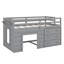 Lit mezzanine avec tiroirs et tablette-164545332