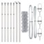 Chain Link Fence With 7 Posts Galvanised Steel-306222712-306222660