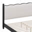 Lit plateforme classique en bois avec tête de lit tapissier festonnée élégante, cadre de lit robuste et durable-1666015168-1666015169