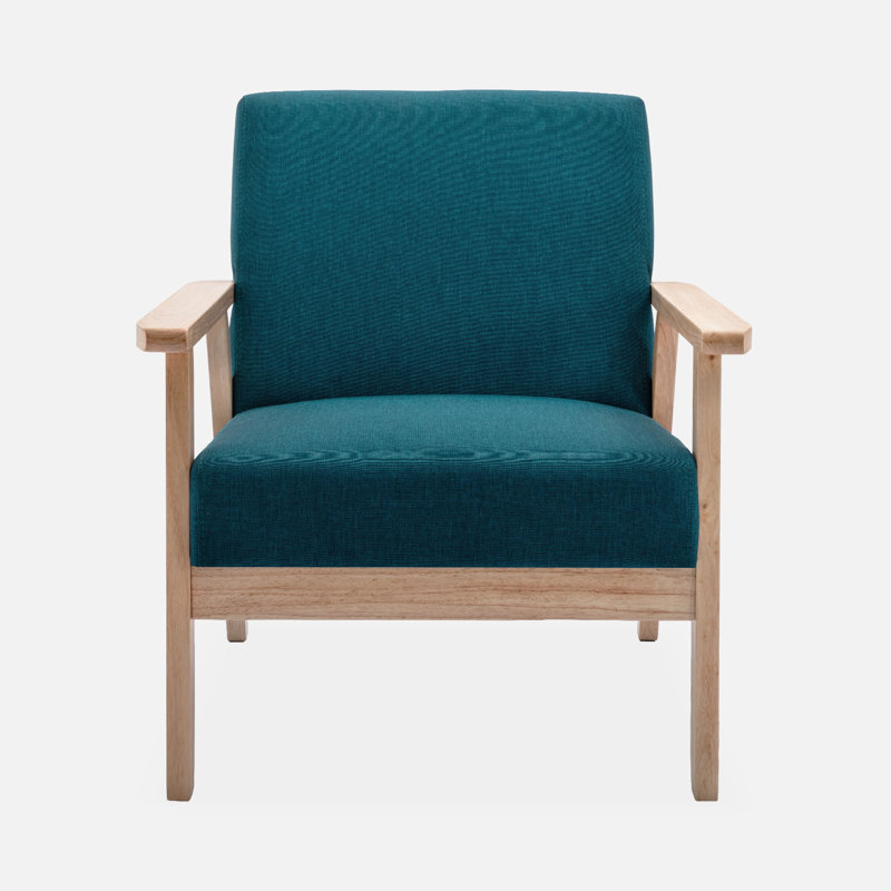 Lodgeste 64cm Wide Polyester Armchair, Scandi-style, Green/Blue