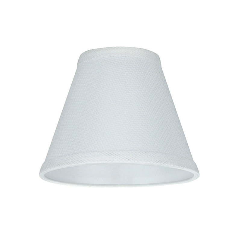 White Network Fabric Empire Chandelier Lamp Shades, Set of 5