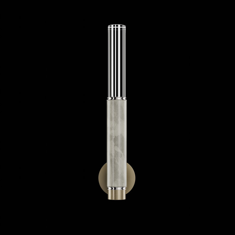 Applique murale H 21,75 po Antonia, Ombre bronze / nickel / fumée