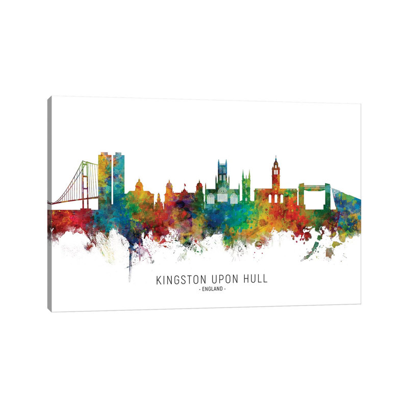 Kingston Upon Hull Skyline by Michael Tompsett - Wrapped Canvas Print, 66.04 cm H x 45.72 cm W x 1.91 cm D