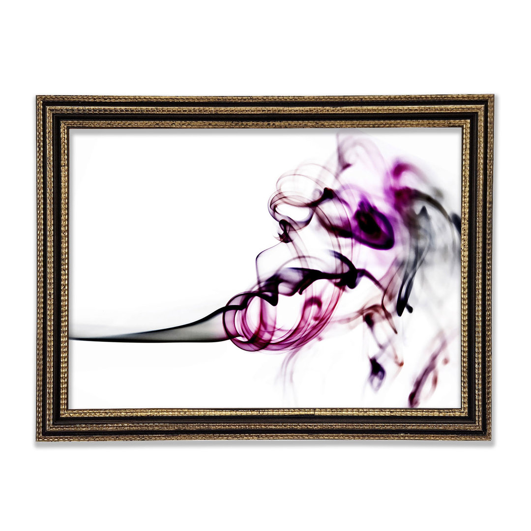 Pink Smoke Fury Gerahmter Druck Wandkunst