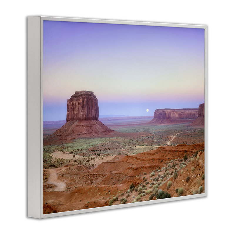 Lever de lune sur Monument Valley, estampe numérique, design par Dennis Frates, H 24 po x l 30 po